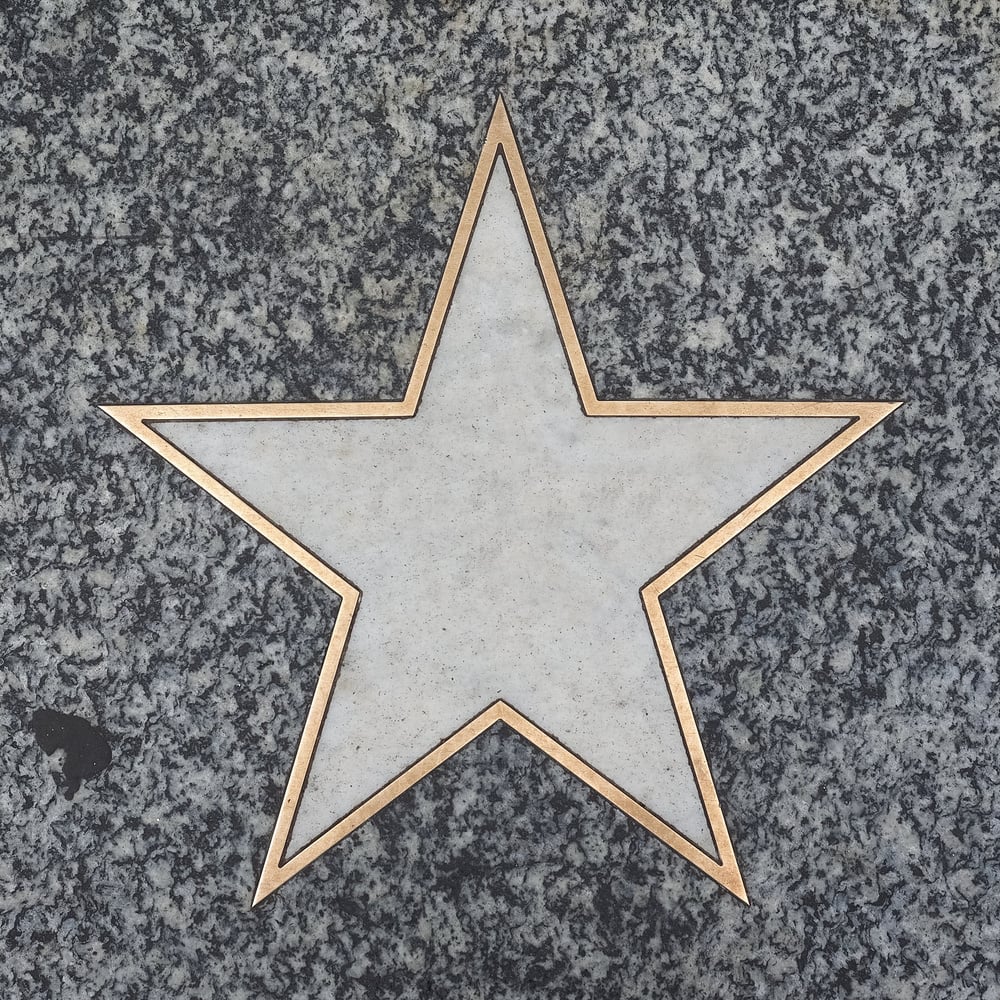 Blank Walk of Fame Star Copy Space